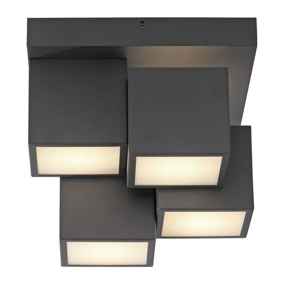 Moderne LED Deckenleuchte TETRIS von JUST LIGHT in Schwarz mit warmweißem Licht - Bild 1