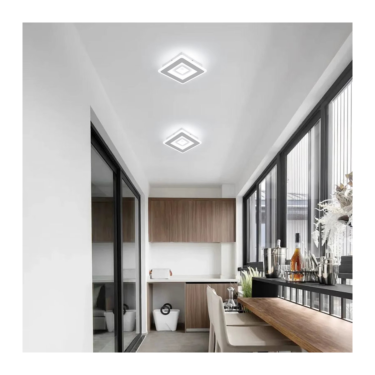 Moderne LED Deckenleuchte Thinesss in Weiß mit 28 W und Kaltweiß (6500 K) aus Acryl - Bild 4