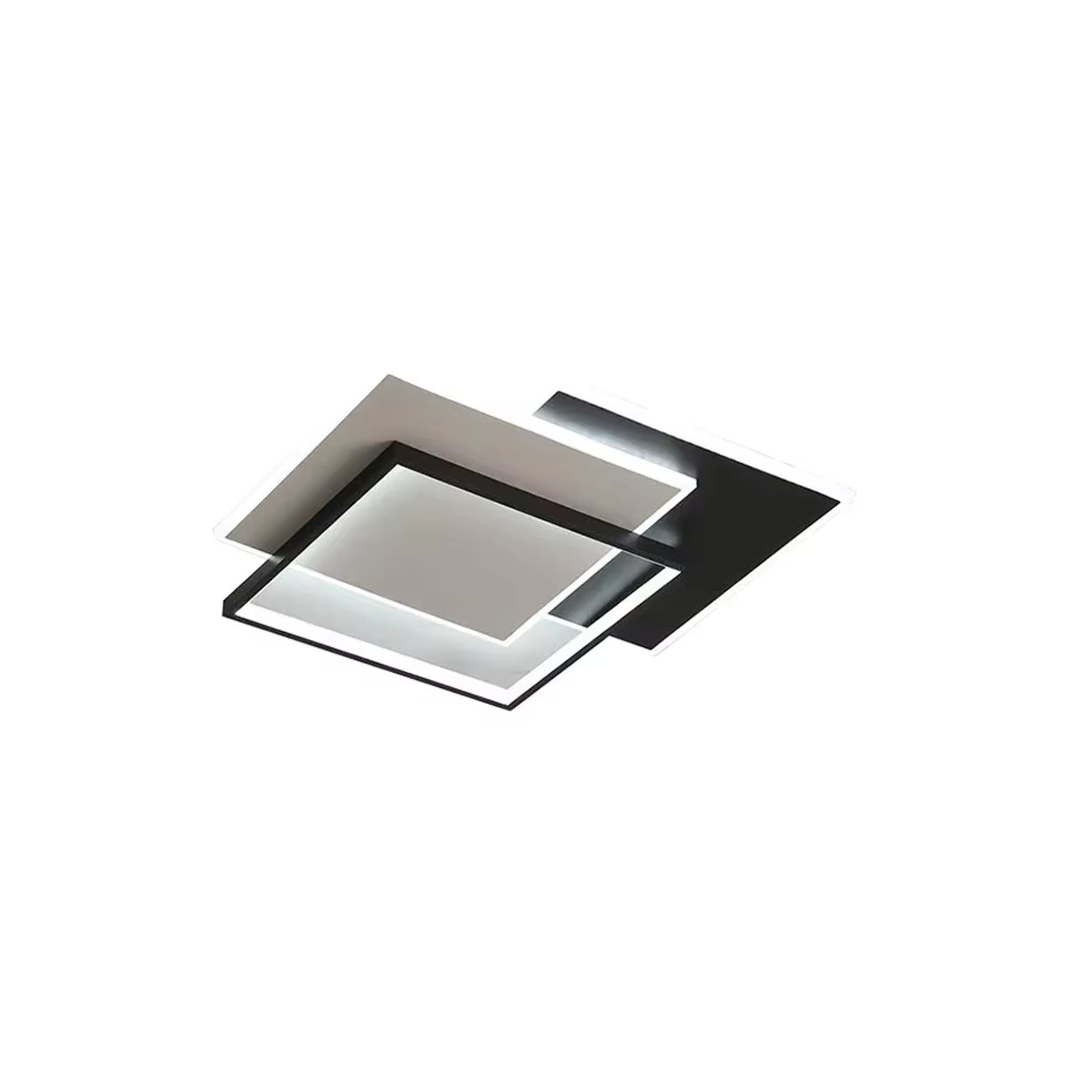 Moderne LED Deckenleuchte TONDI für Wohnzimmer Schlafzimmer und Küche in Schwarz/Weiß - Bild 2