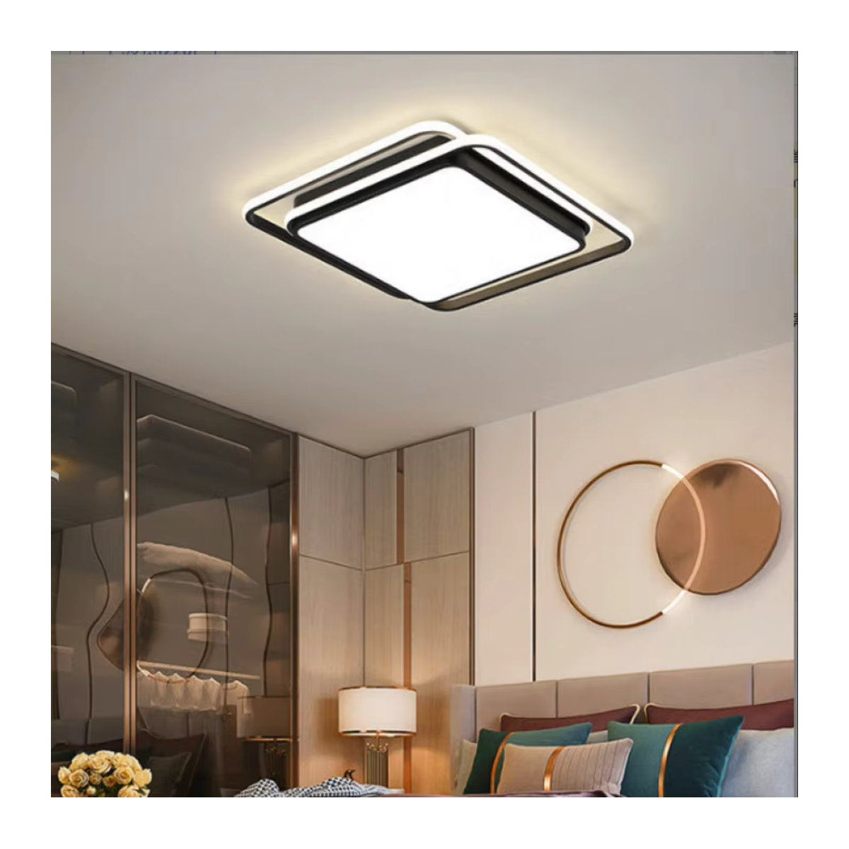 Moderne LED-Deckenleuchte TRAZOS Kronleuchter für Wohnzimmer Schlafzimmer und Esszimmer in Schwarz/Weiß - Bild 3