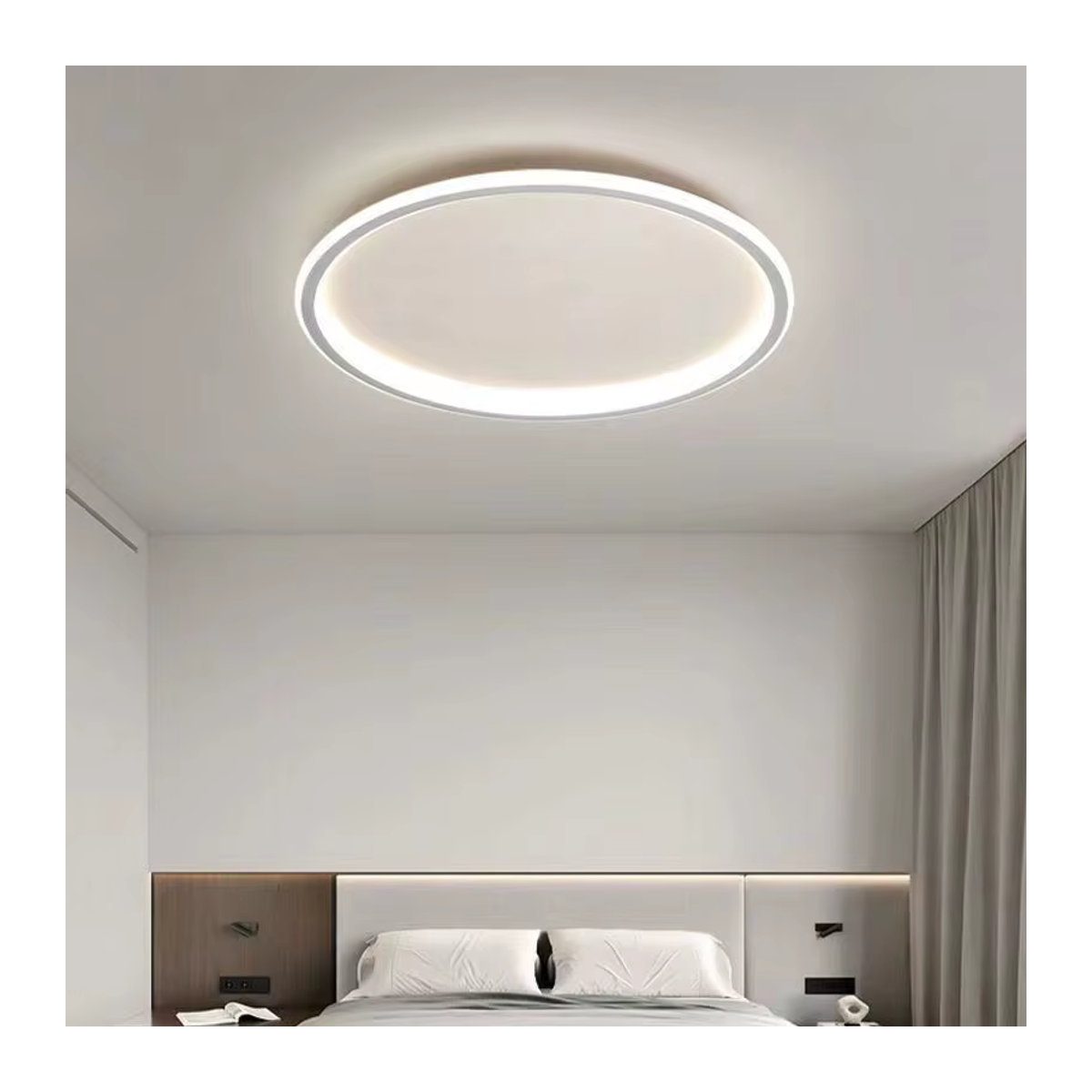 Moderne LED-Deckenleuchte von CETANT in Weiß mit Fernbedienung, 50 cm Durchmesser - Bild 2
