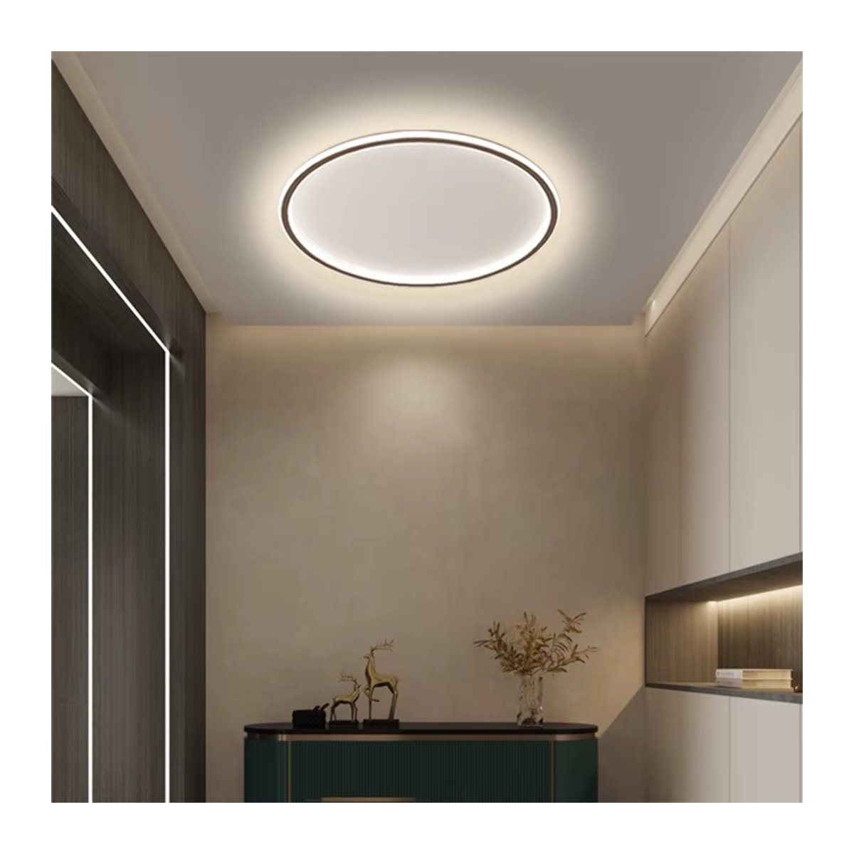 Moderne LED-Deckenleuchte von CETANT in Weiß mit Fernbedienung, 50 cm Durchmesser - Bild 4