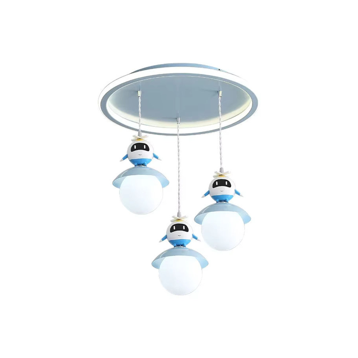 Moderne LED Deckenleuchte von JIANKEXING als kreativer Kronleuchter in Blau für Wohnzimmer, Schlafzimmer oder Kinderzimmer - Bild 4