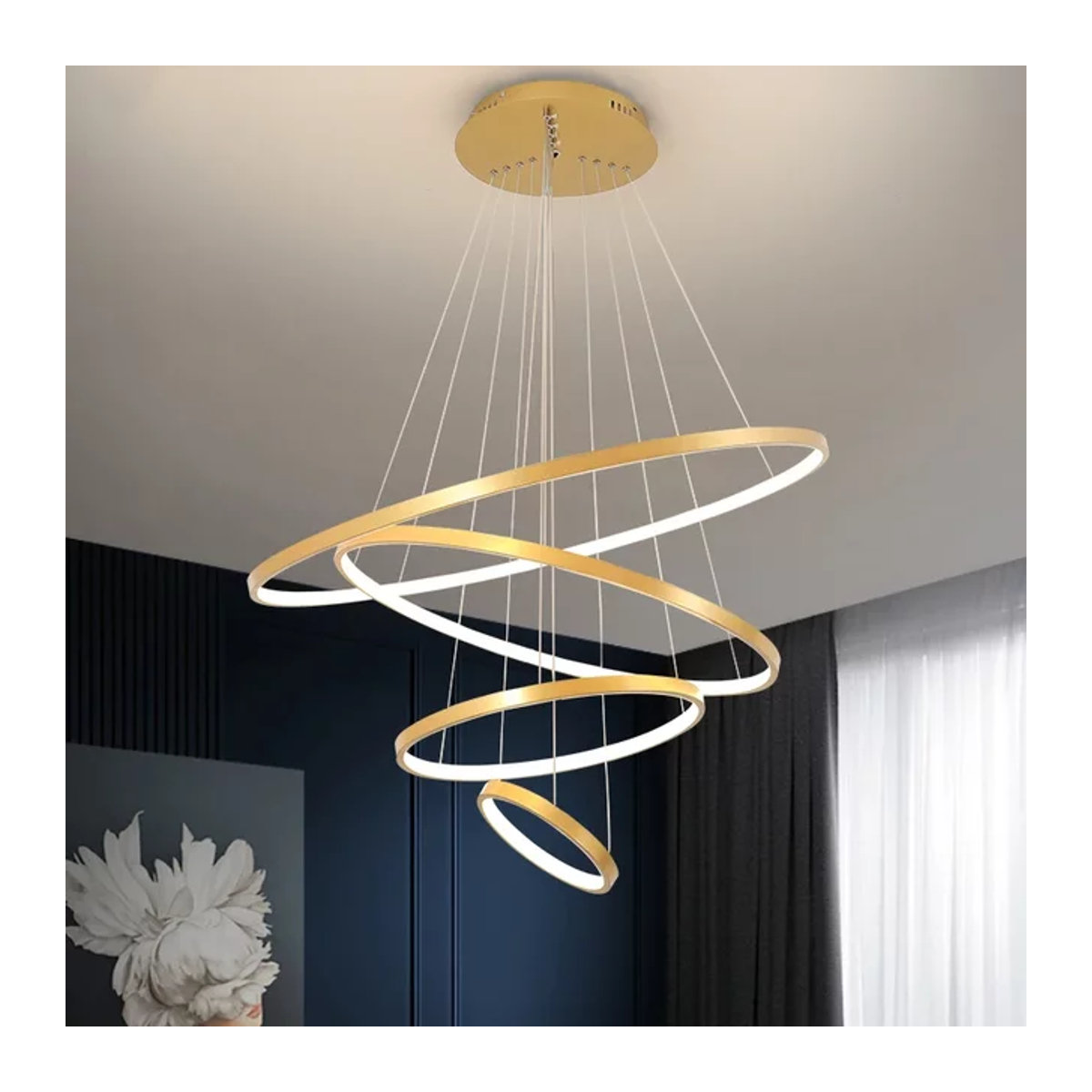 Moderne LED Deckenleuchte xiuxiu aus Metall als dekorativer Kronleuchter für Wohnzimmer, Schlafzimmer und Esszimmer - Bild 1