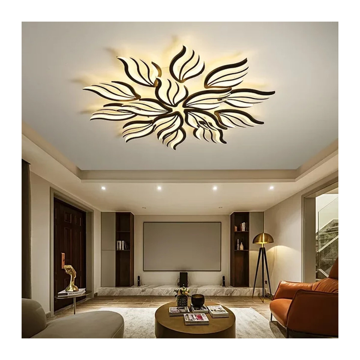 Moderne LED Deckenleuchte ZIMULONG in Weiß mit RC-Dimmfunktion für Wohnzimmer, Schlafzimmer, Esszimmer und Küche - Bild 1