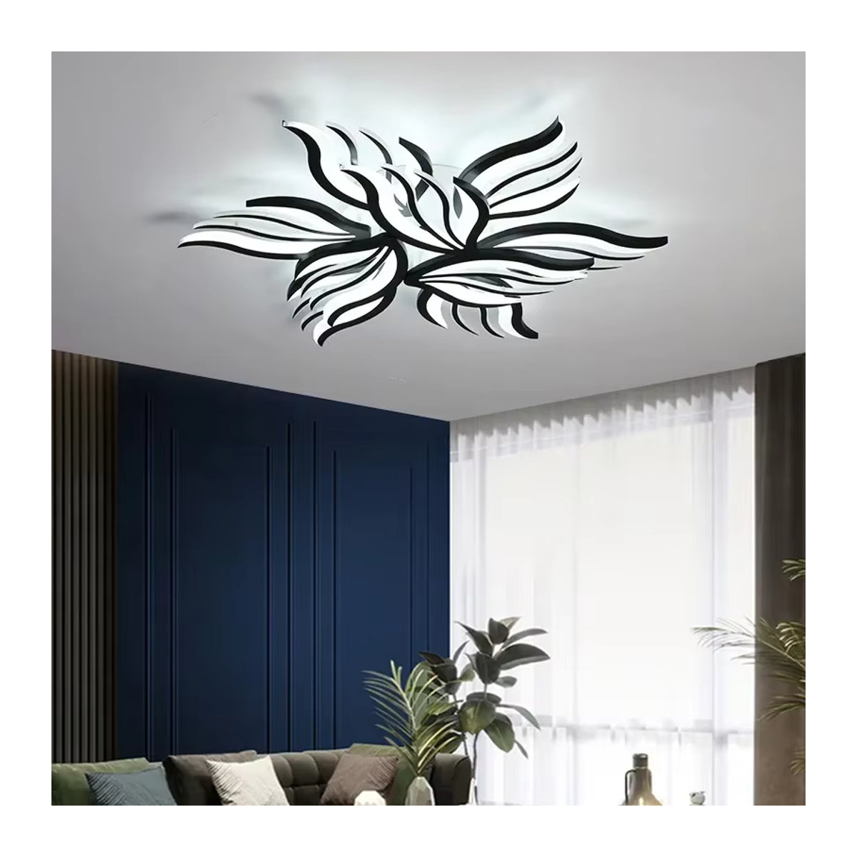 Moderne LED Deckenleuchte ZIMULONG in Weiß mit RC-Dimmfunktion für Wohnzimmer, Schlafzimmer, Esszimmer und Küche - Bild 3
