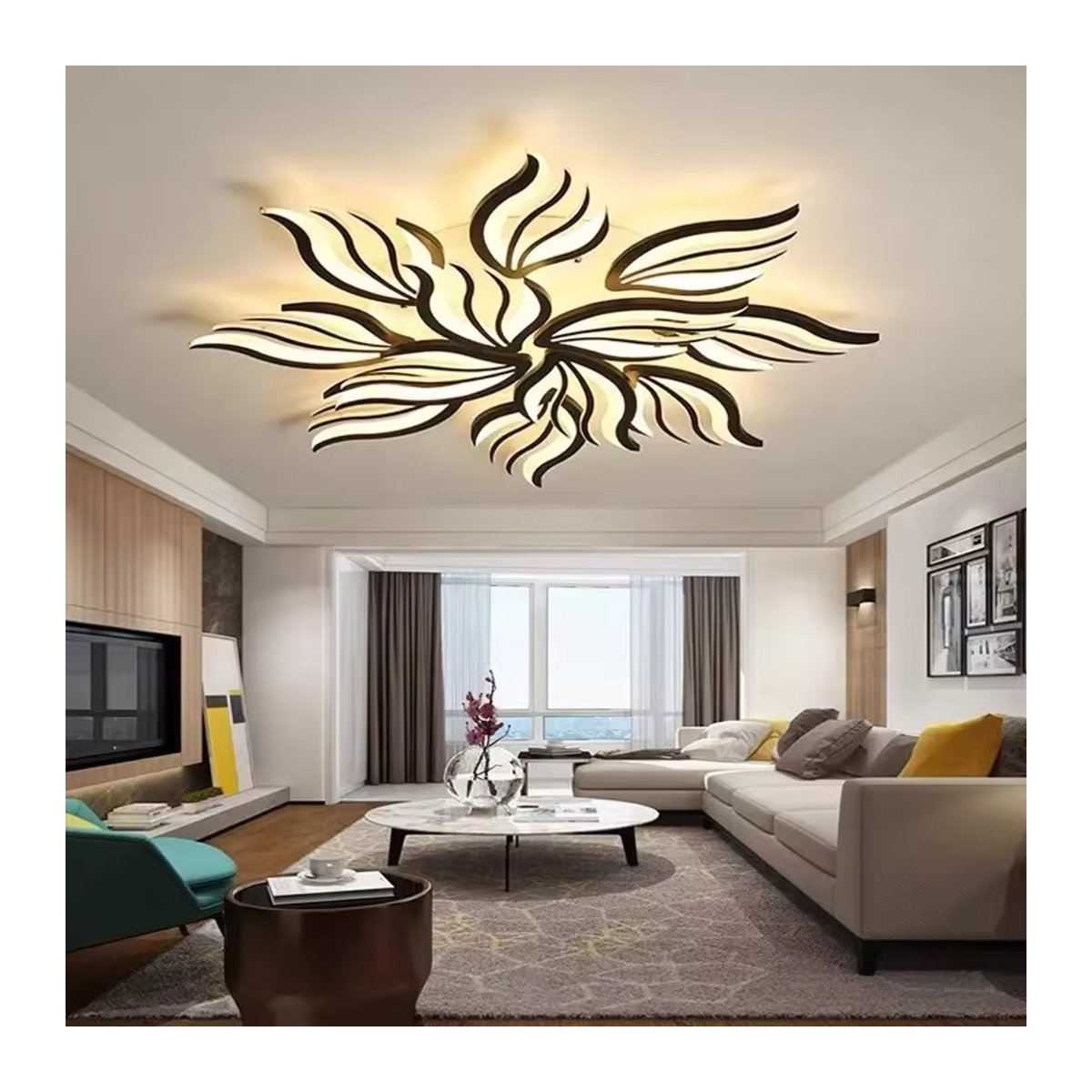 Moderne LED Deckenleuchte ZIMULONG in Weiß mit RC-Dimmfunktion für Wohnzimmer, Schlafzimmer, Esszimmer und Küche - Bild 6