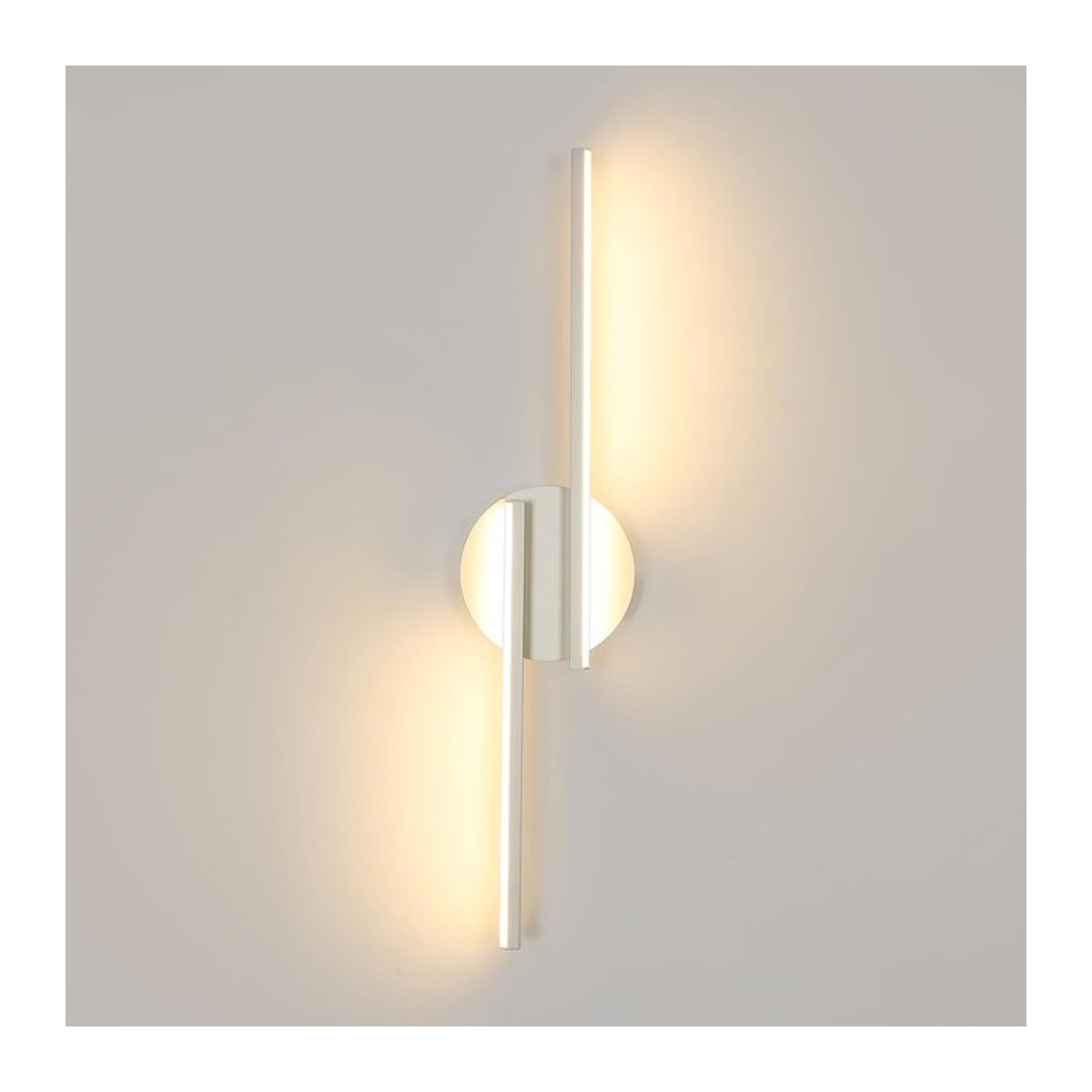 Moderne LED-Innenwandleuchte aus Metall in Weiß, 22 W, 2200 lm, Breite: 55 cm - Bild 1