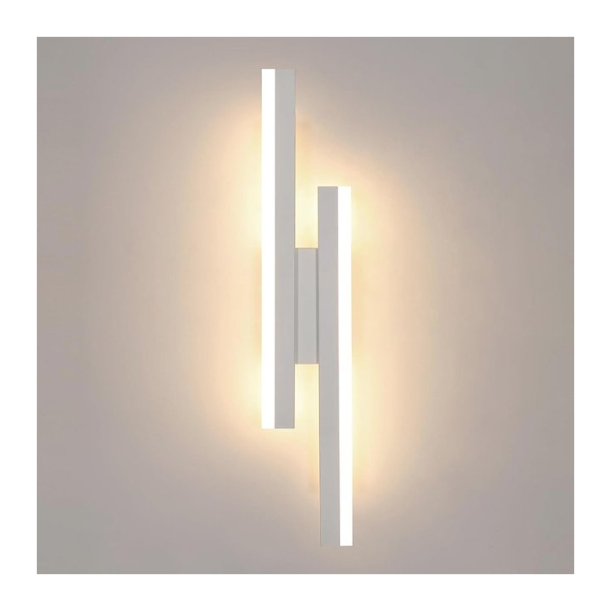Moderne LED-Innenwandleuchte in Weiß, 16 W, dimmbar mit 3 Farbtemperaturen (3000 K, 4500 K, 6500 K) aus Metall - Bild 1