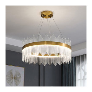 Moderne LED Kristall Kronleuchter aus Glas von ZIMULONG dimmbar für Wohnzimmer und Schlafzimmer