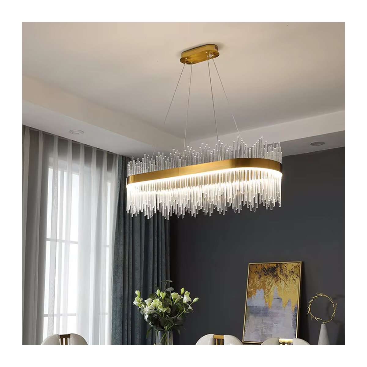 Moderne LED Kristall Kronleuchter aus Glas von ZIMULONG dimmbar für Wohnzimmer und Schlafzimmer - Bild 2