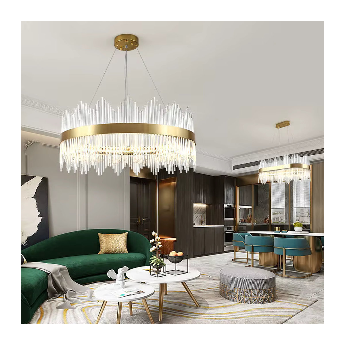 Moderne LED Kristall Kronleuchter aus Glas von ZIMULONG dimmbar für Wohnzimmer und Schlafzimmer - Bild 5