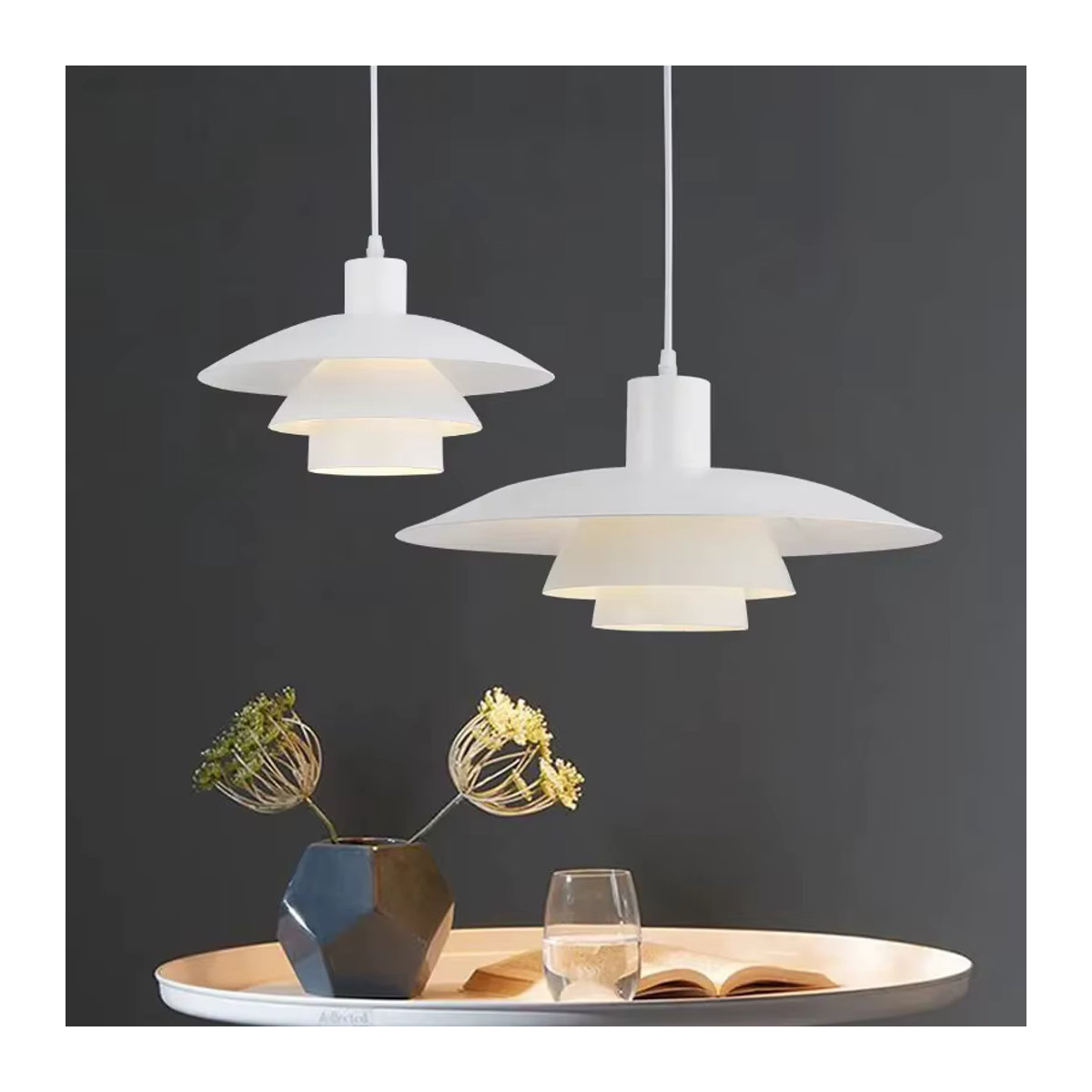 Moderne LED Pendelleuchte aus Aluminium von ZIMULONG in Weiß - Bild 2