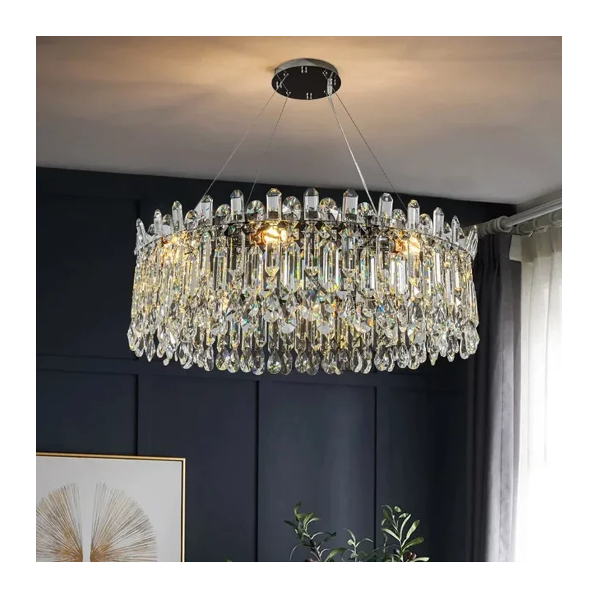 Moderne LED Pendelleuchte aus Glas von TAONUANSHU in Silber - Bild 1