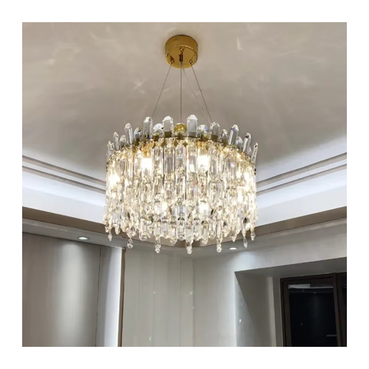 Moderne LED Pendelleuchte aus Glas von TAONUANSHU in Silber - Bild 4