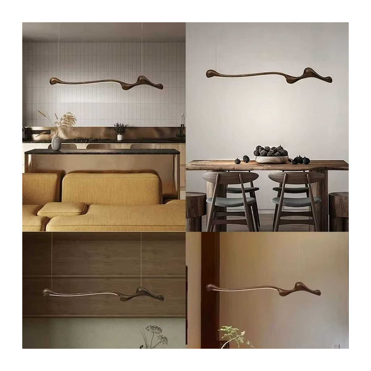 Moderne LED-Pendelleuchte aus Holz von SANDYHA in Natur - Bild 3