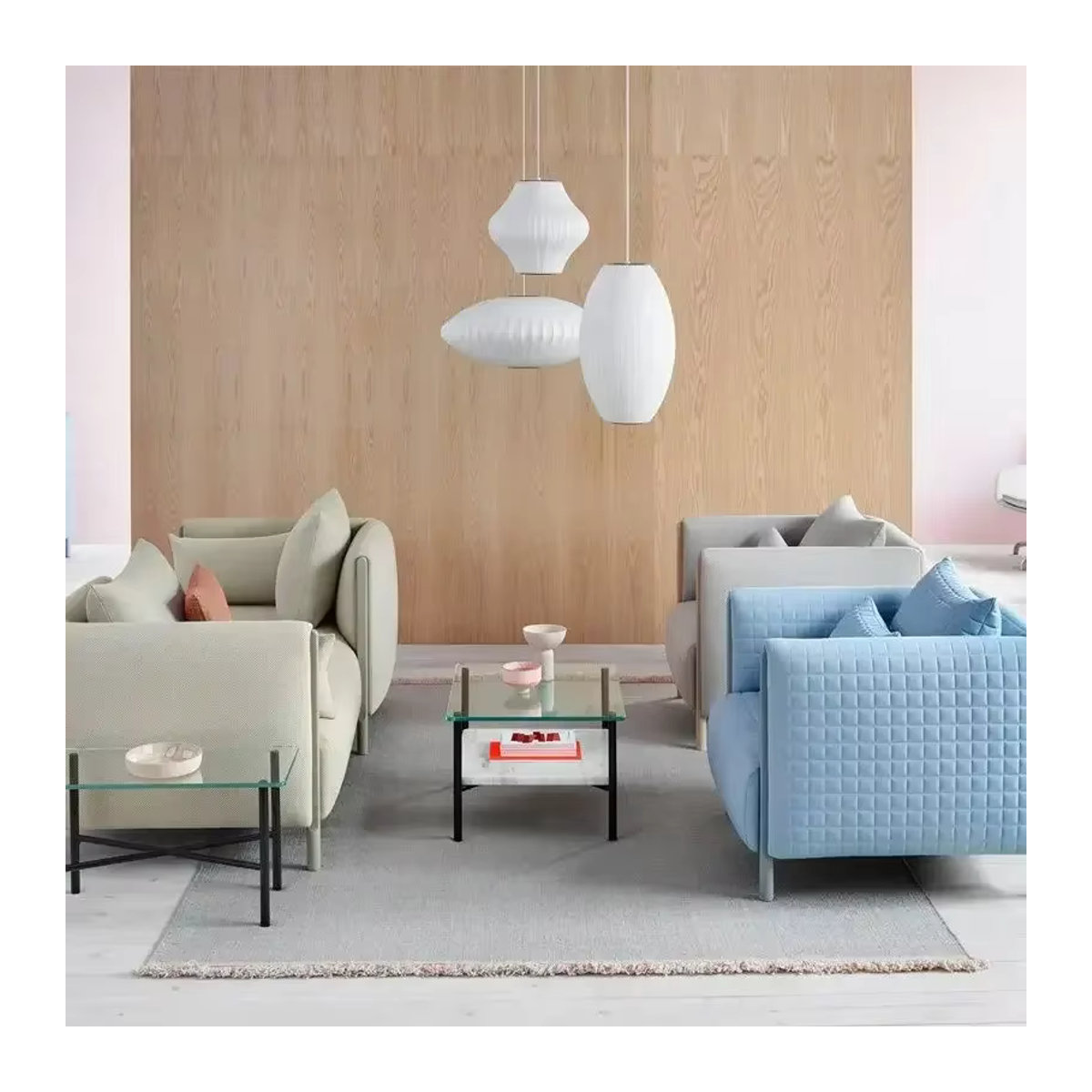 Moderne LED Pendelleuchte aus weißem Stoff von JIANKEXING für Wohnzimmer, Restaurant und Schlafzimmer - Bild 4