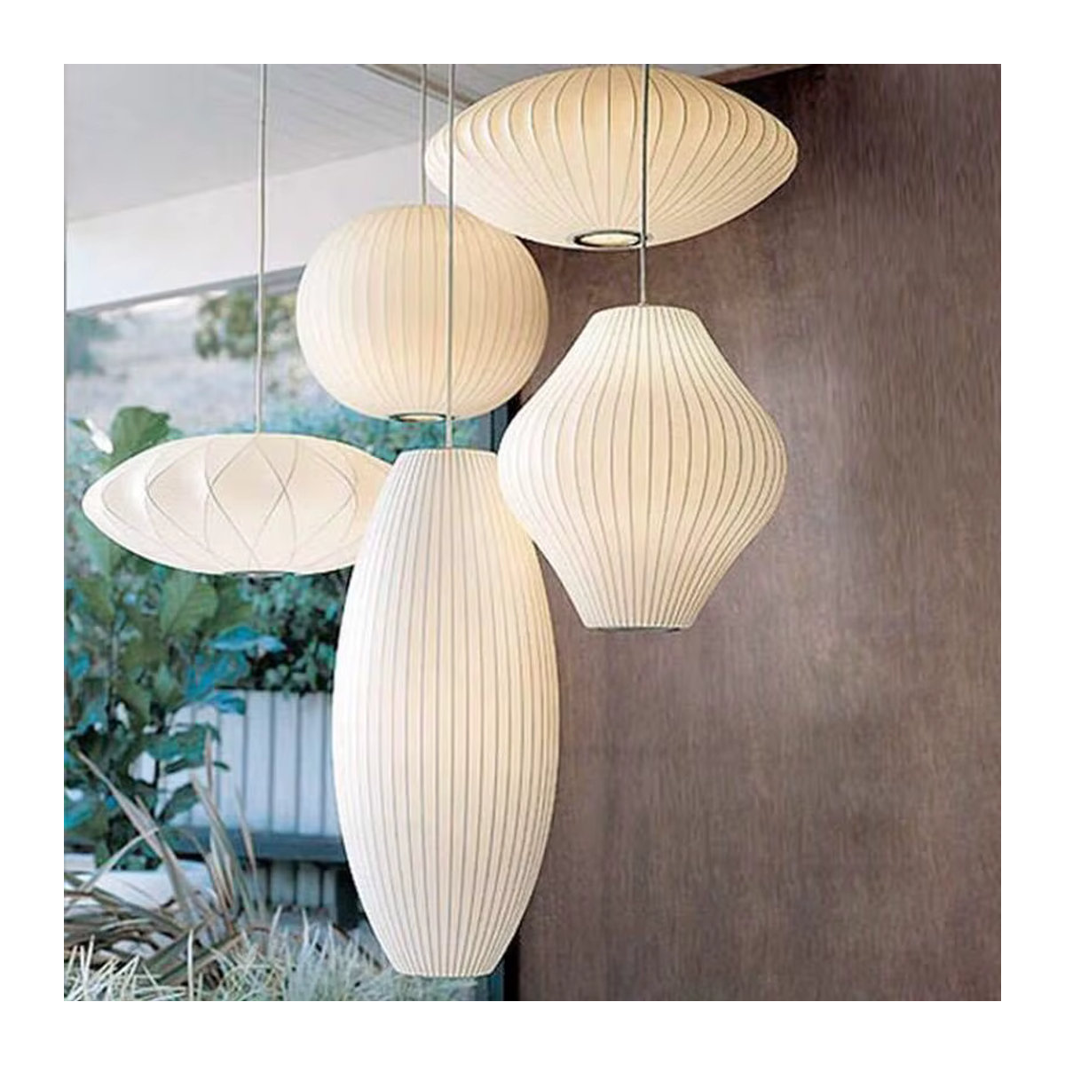 Moderne LED Pendelleuchte aus weißem Stoff von JIANKEXING für Wohnzimmer, Restaurant und Schlafzimmer - Bild 5