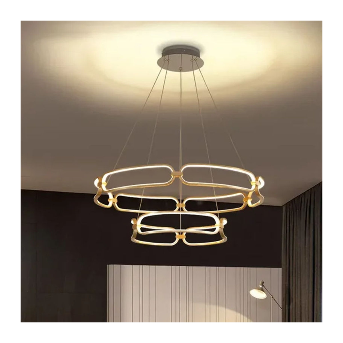 Moderne LED Pendelleuchte DAMIASMIL in Warmweiß für Wohnzimmer und Esszimmer - Bild 1