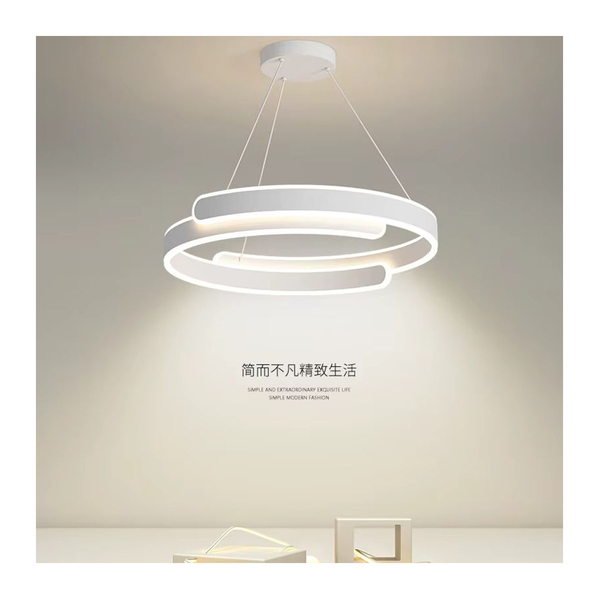 Moderne LED-Pendelleuchte DAMIASMIL in Weiß - Bild 1