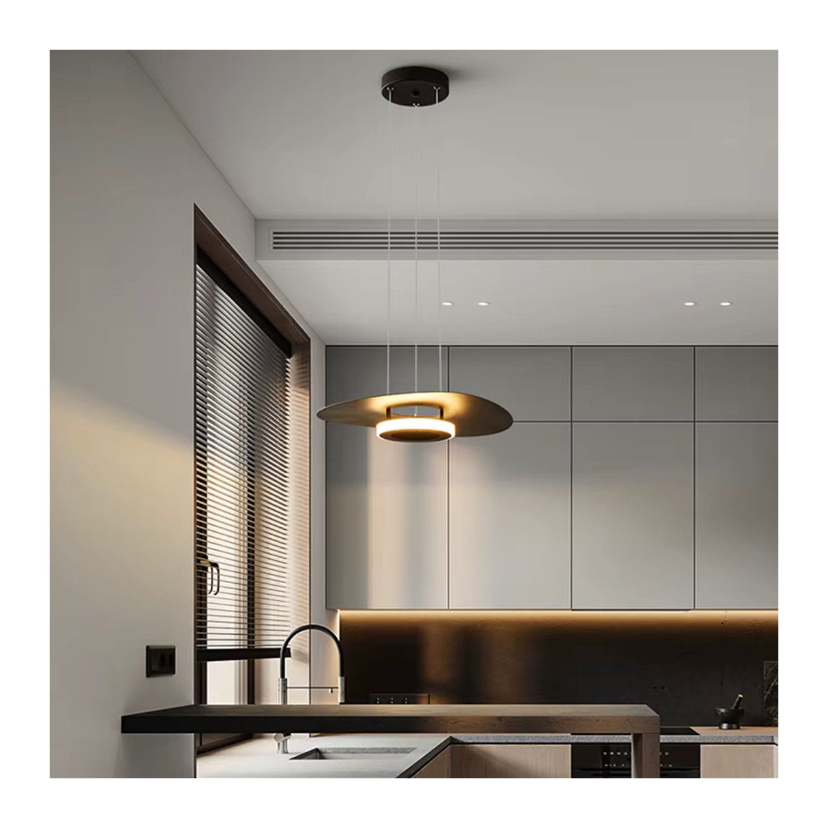 Moderne LED Pendelleuchte Gbbmade in Schwarz für dein Esszimmer - Bild 2