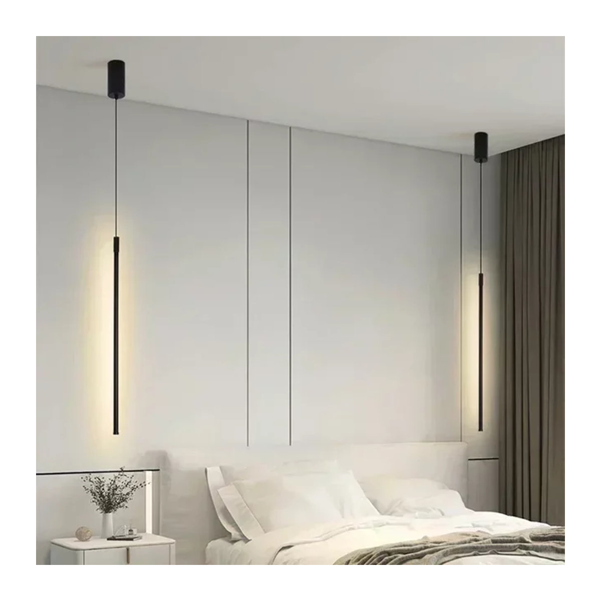 Moderne LED-Pendelleuchte in Schwarz für Esszimmer und Schlafzimmer - Bild 1