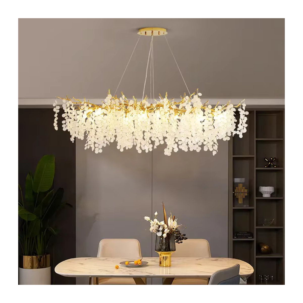 Moderne LED-Pendelleuchte Luminarias Aras aus Aluminium in Gold mit E14 Fassung - Bild 4