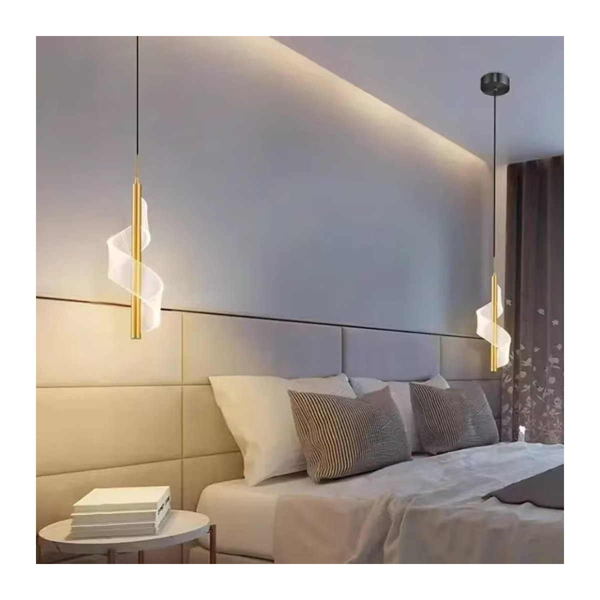 Moderne LED-Pendelleuchte lyfs in Schwarz für Wohnzimmer, Schlafzimmer, Cafe und Bar - Bild 2