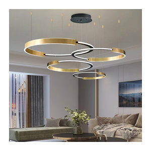 Moderne LED-Pendelleuchte von Gbbmade aus Metall in Schwarz/Weiß für Wohnzimmer und Esszimmer