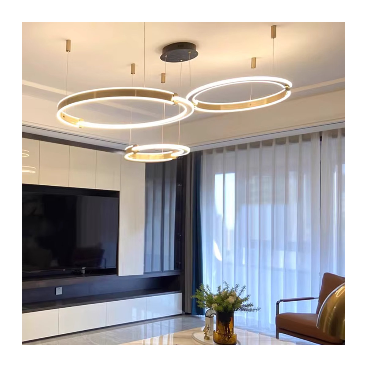 Moderne LED-Pendelleuchte von Gbbmade aus Metall in Schwarz/Weiß für Wohnzimmer und Esszimmer - Bild 4