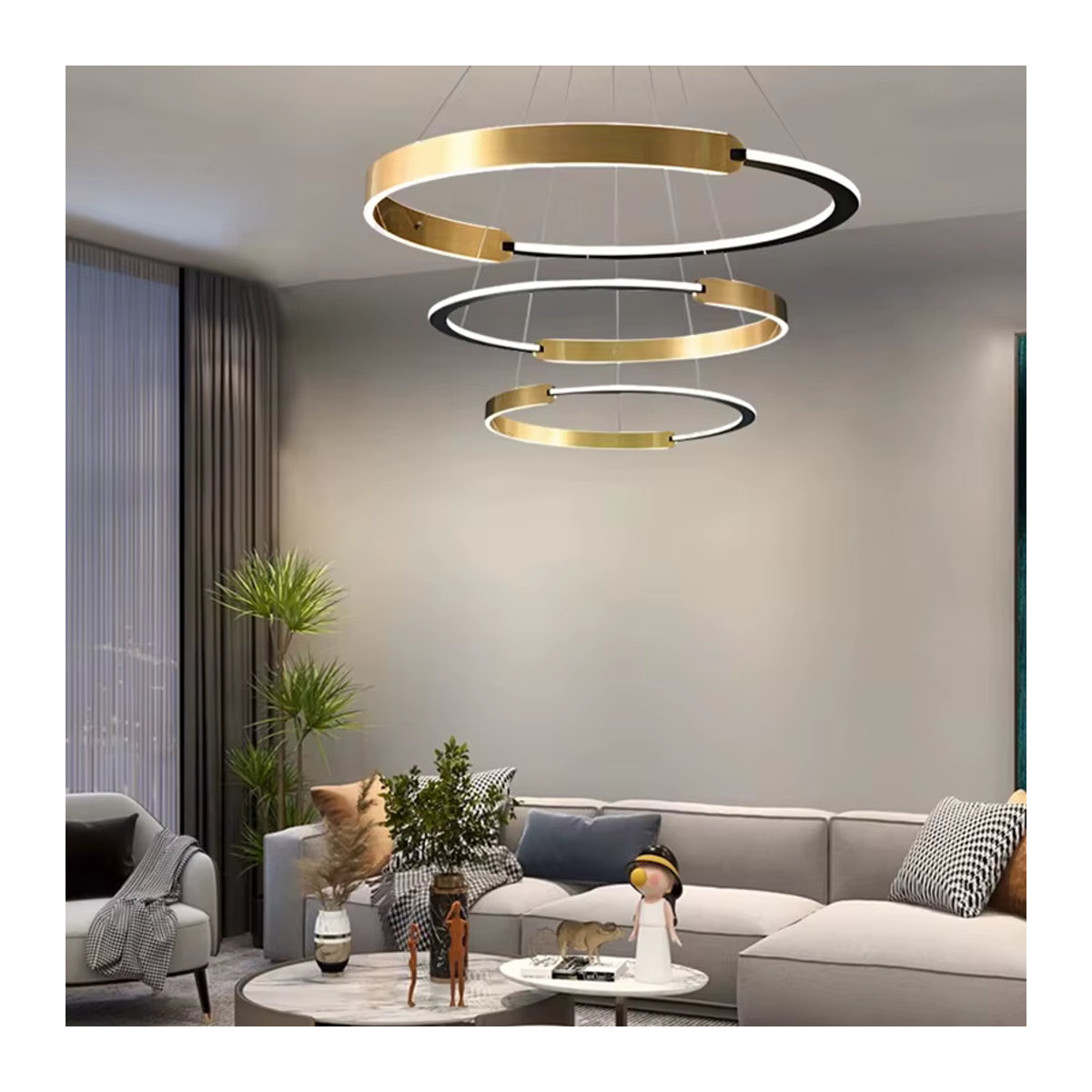 Moderne LED-Pendelleuchte von Gbbmade aus Metall in Schwarz/Weiß für Wohnzimmer und Esszimmer - Bild 5