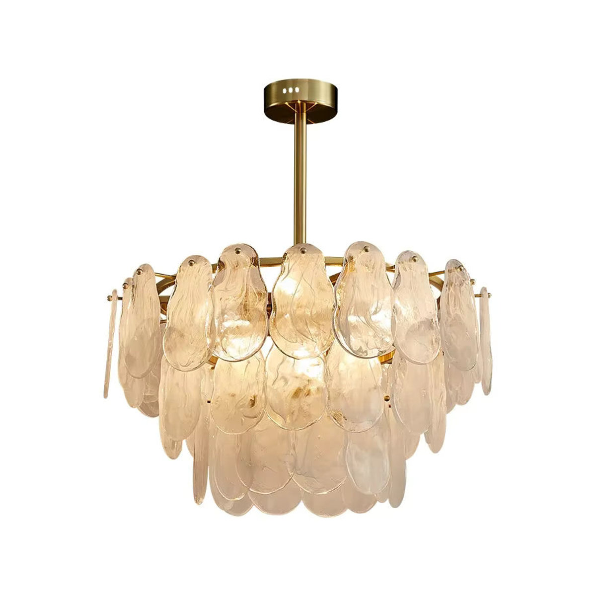 Moderne LED-Pendelleuchte von MZISOSOD aus Glas und Metall in Weiß und Silber - Bild 4