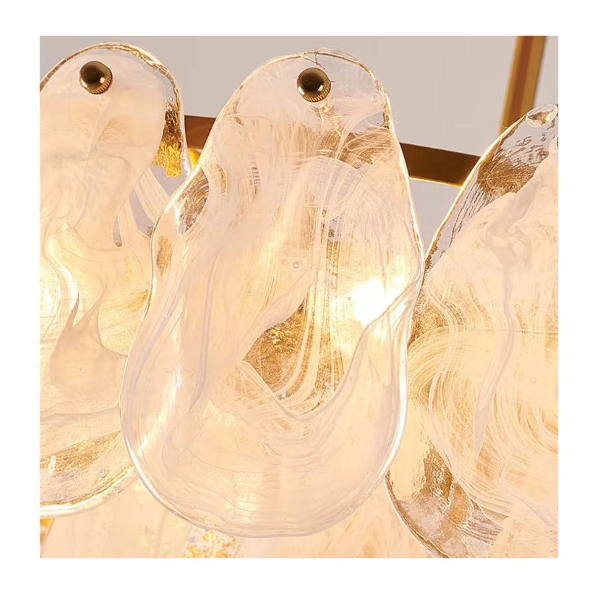 Moderne LED-Pendelleuchte von MZISOSOD aus Glas und Metall in Weiß und Silber - Bild 6