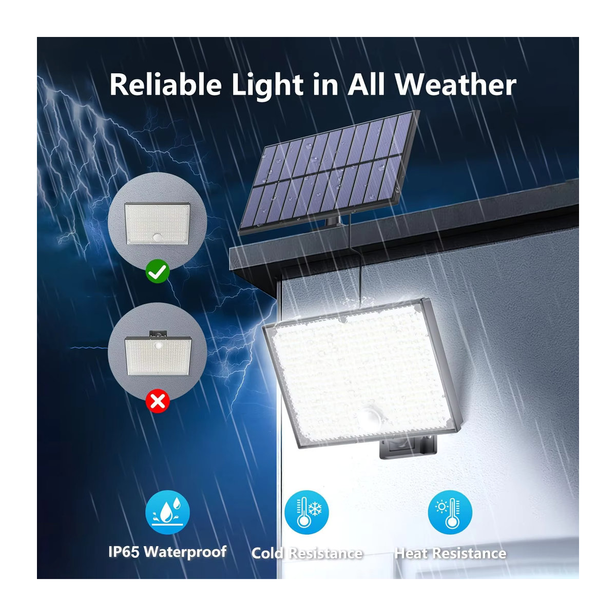 Moderne LED Solar-Wandleuchte in Schwarz mit Bewegungsmelder und 3 Modi für den Außenbereich - Bild 5