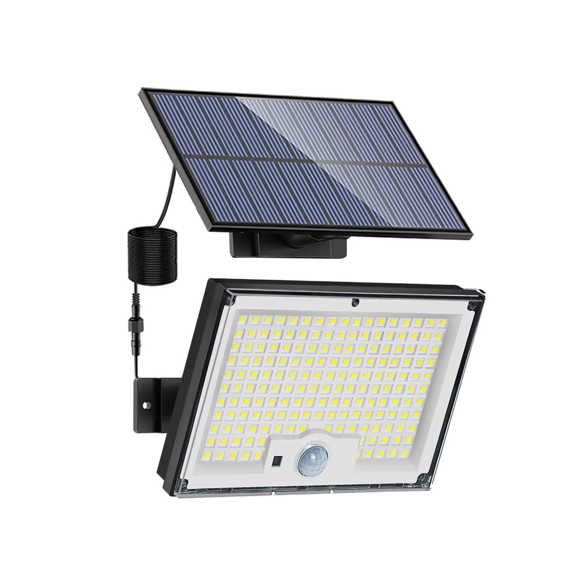 Moderne LED Solar-Wandleuchte in Schwarz mit Bewegungsmelder und 3 Modi für den Außenbereich - Bild 7
