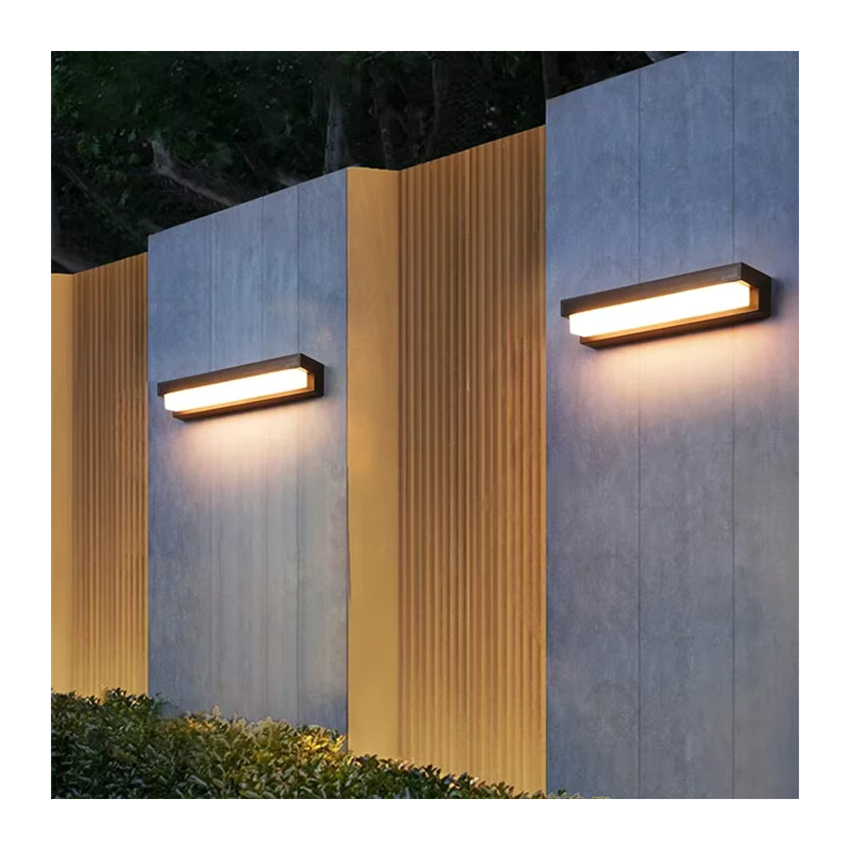 Moderne LED Solar Wandleuchte Schwarz Wasserdicht für Außenbereich Balkon und Garten - Bild 3