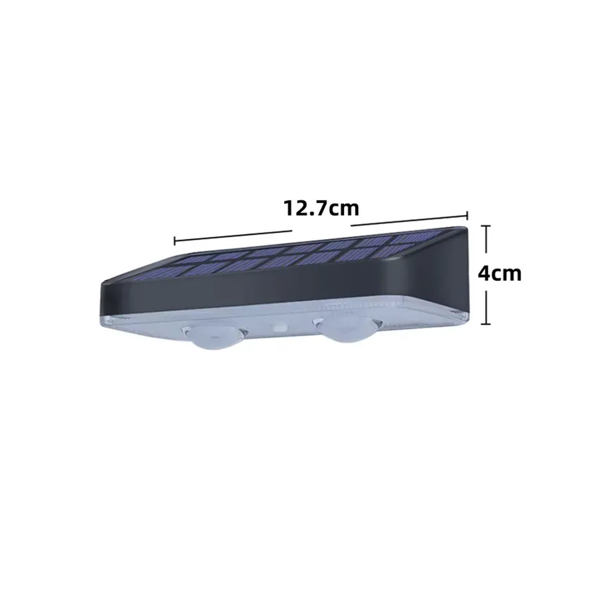 Moderne LED Solarleuchte in Schwarz für die Gartenbeleuchtung und Zaundekoration - Bild 6