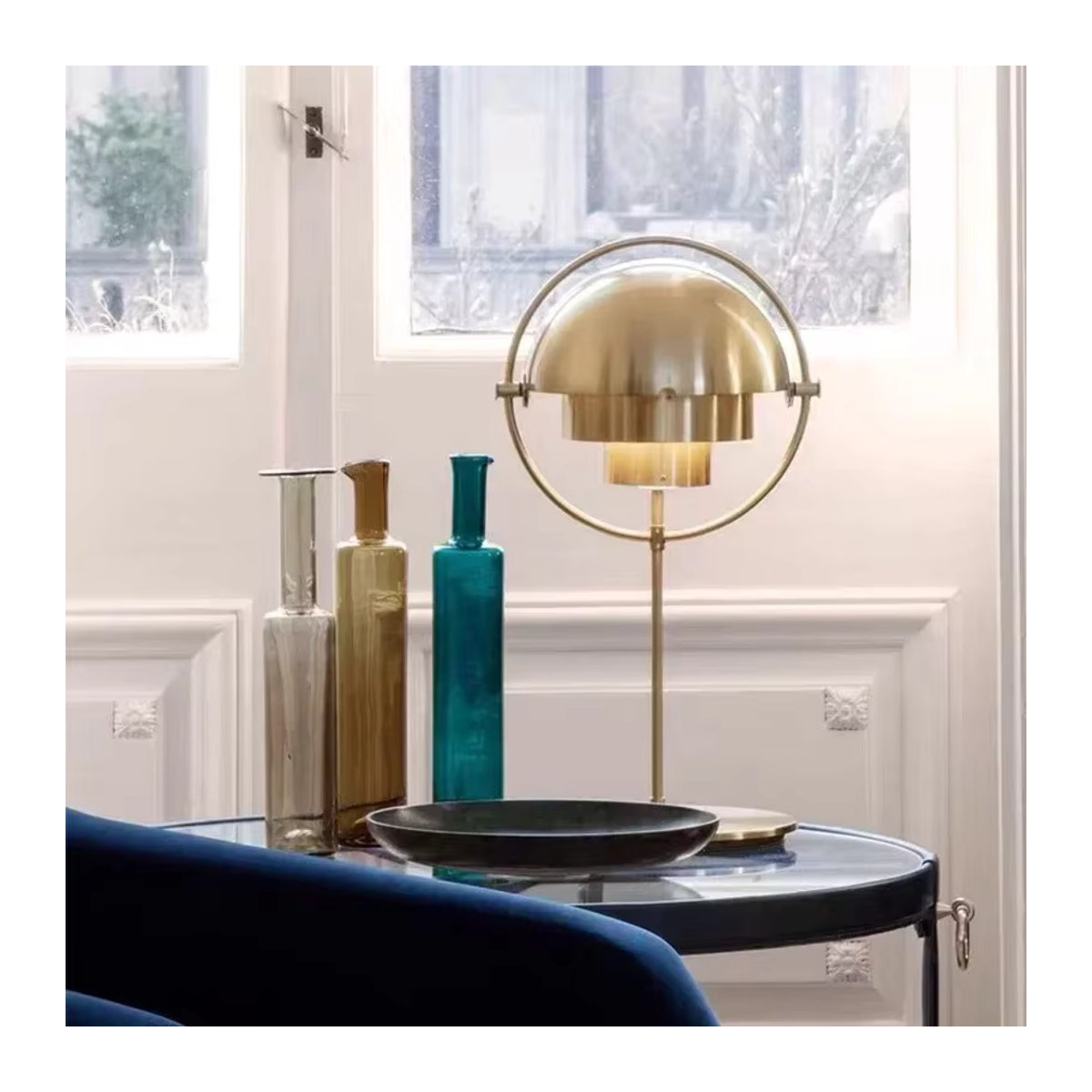 Moderne LED Tischlampe aus Metall von JIANKEXING in Gold, Schwarz oder Weiß für Wohnzimmer, Schlafzimmer und Schreibtisch - Bild 2