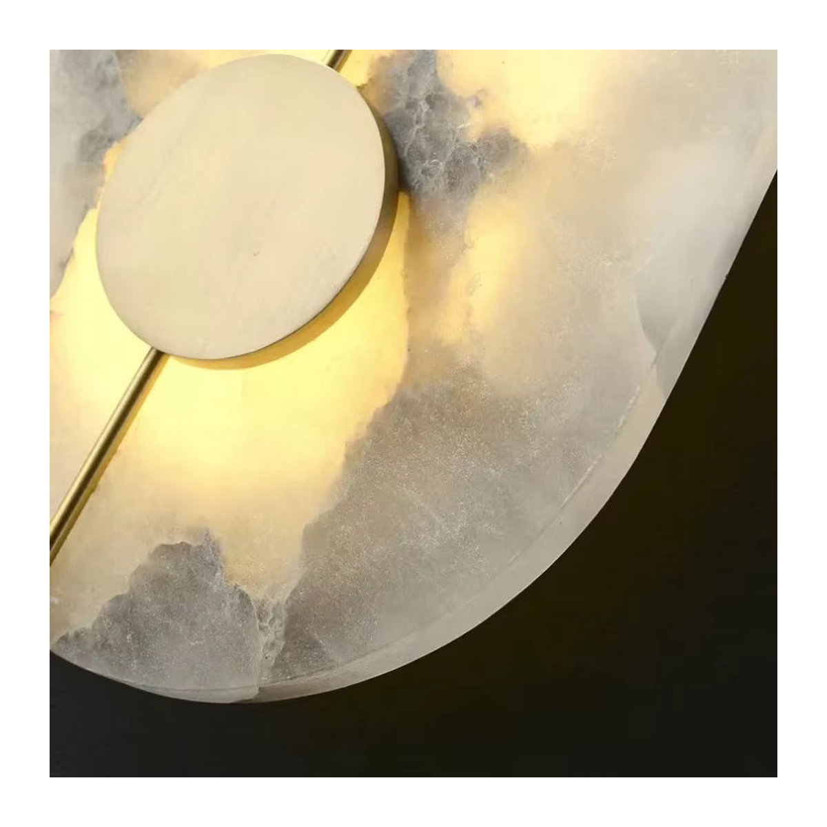 Moderne LED Wandlampe aus Marmor und Stein in Gold und Kupfer für dein Wohnzimmer oder Schlafzimmer - Bild 2