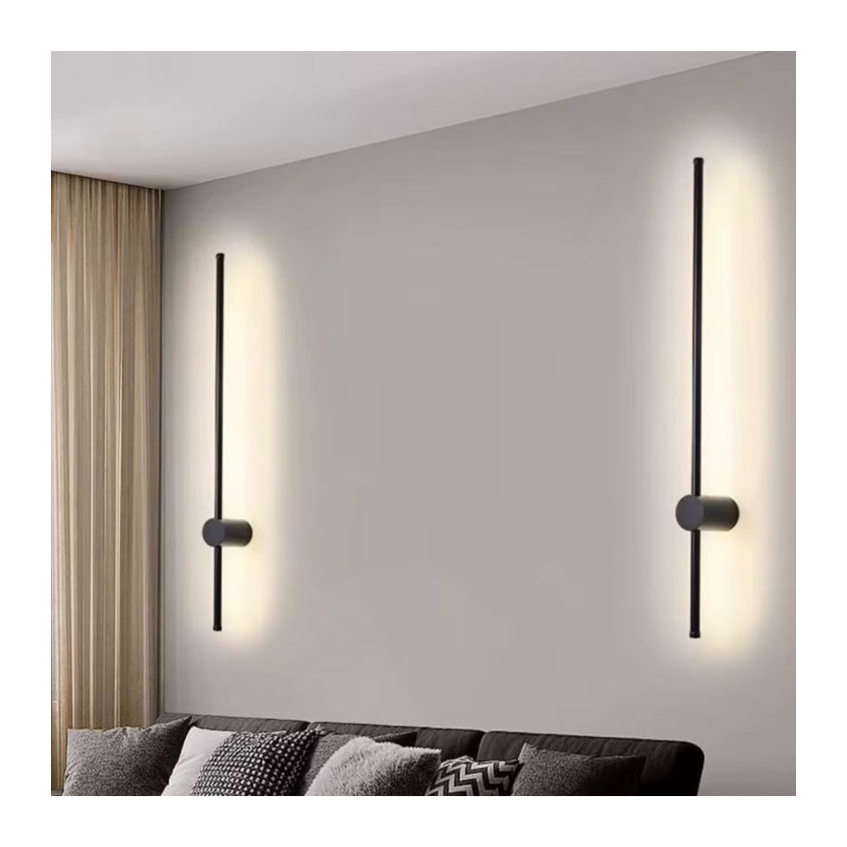 Moderne LED Wandlampe Claeted in Schwarz für Wohnzimmer und Schlafzimmer - Bild 2