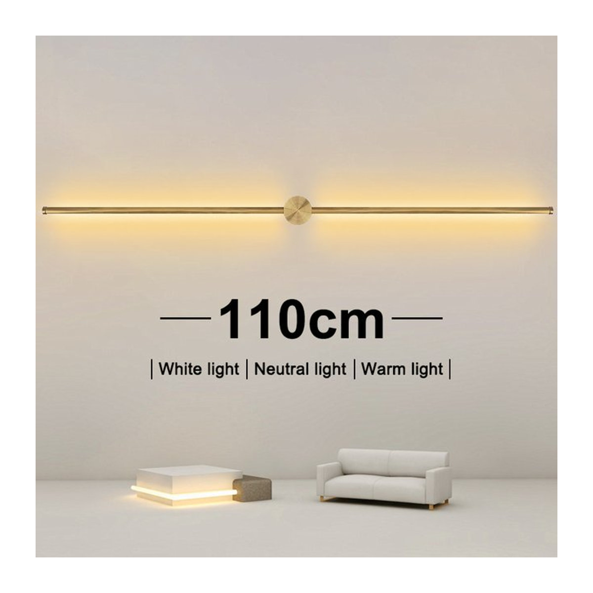 Moderne LED Wandlampe EnwYe in Weiß und Gold für Schlafzimmer und Wohnzimmer - Bild 1