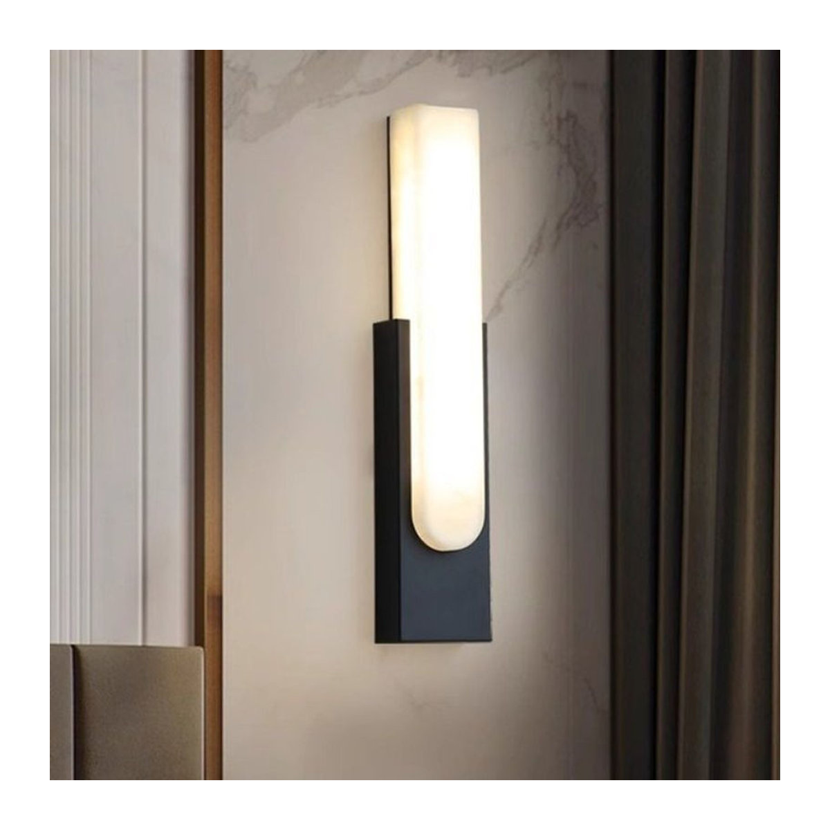 Moderne LED Wandlampe im skandinavischen Design aus Metall in Grau und Schwarz - Bild 1