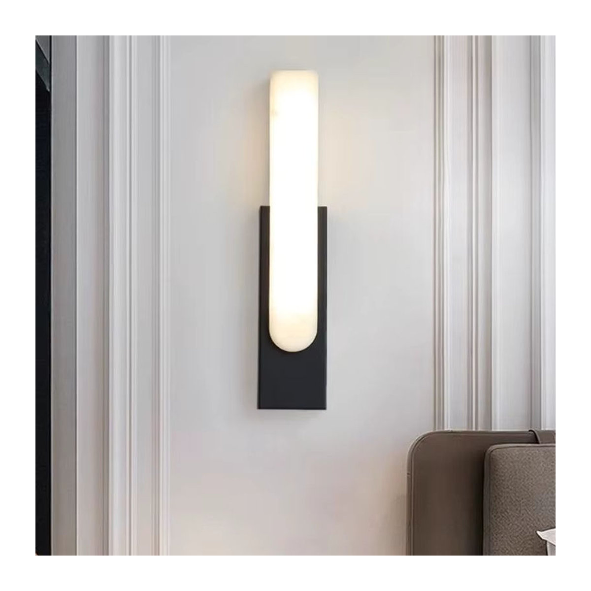 Moderne LED Wandlampe im skandinavischen Design aus Metall in Grau und Schwarz - Bild 2