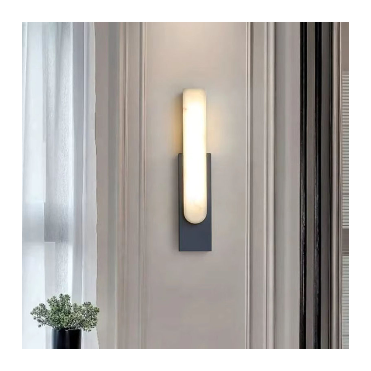 Moderne LED Wandlampe im skandinavischen Design aus Metall in Grau und Schwarz - Bild 3