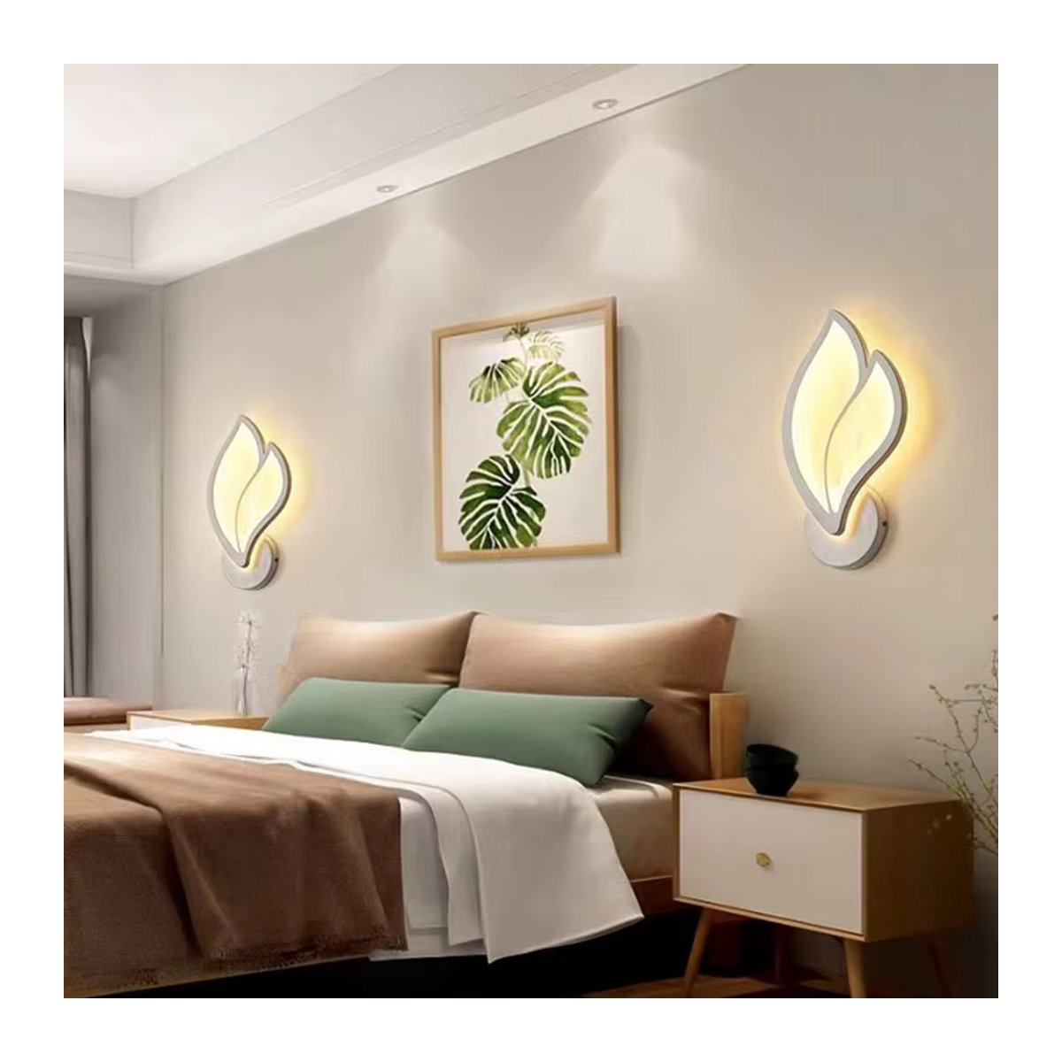 Moderne LED Wandlampe L-MANG in Weiß für Wohnzimmer und Innenbeleuchtung - Bild 2