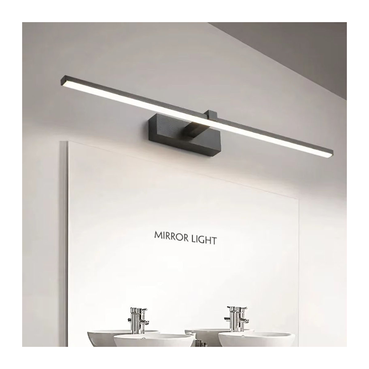 Moderne LED Wandlampe von ASCELINA aus Aluminium in Schwarz mit Fernbedienung für Schlafzimmer, Badezimmer und Spiegelbeleuchtung - Bild 2