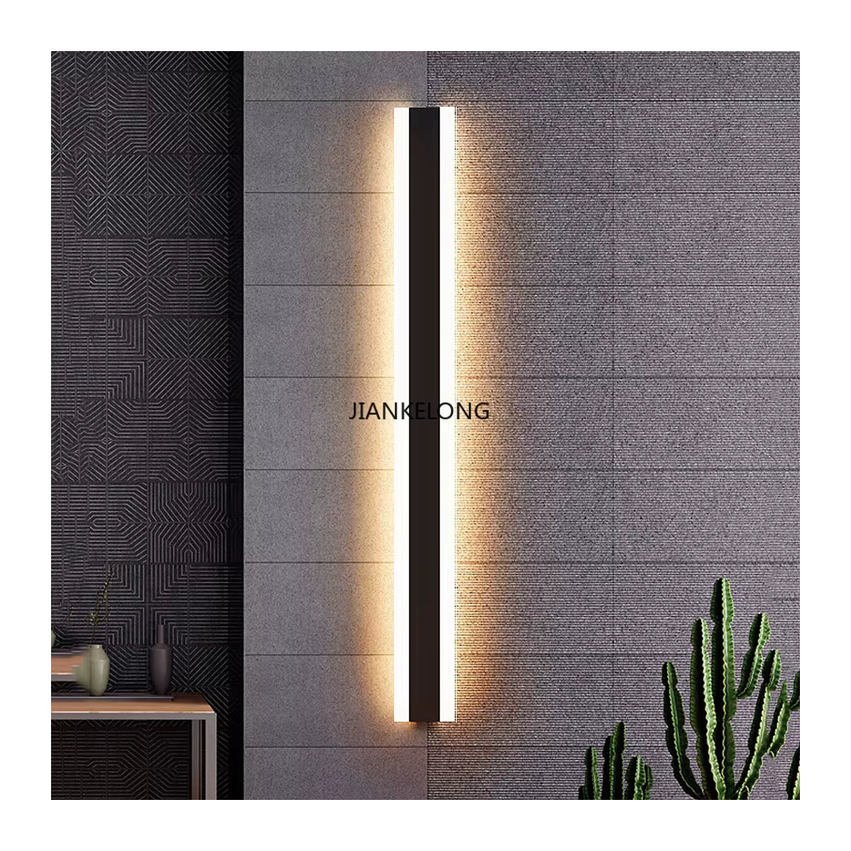 Moderne LED-Wandleuchte aus Aluminium von JIANKEXING in Schwarz, wasserdicht IP65 für Außenbereich - Bild 5