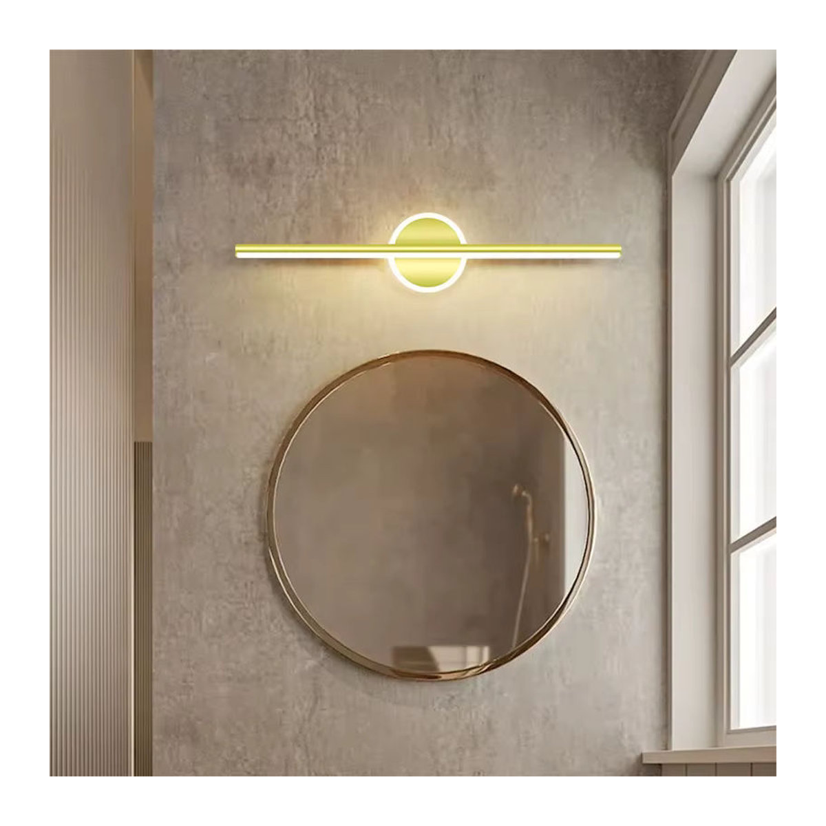 Moderne LED-Wandleuchte CETANT in Schwarz aus Aluminium für Badezimmer und Schminktisch - Bild 1