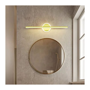 Moderne LED-Wandleuchte CETANT in Schwarz aus Aluminium für Badezimmer und Schminktisch