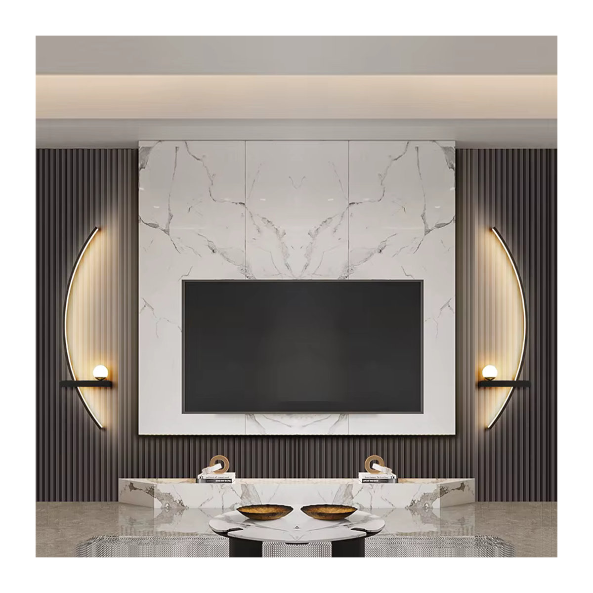 Moderne LED Wandleuchte DARHYN in Schwarz mit warmweißem Licht für Wohnzimmer, Schlafzimmer und Flur - Bild 4
